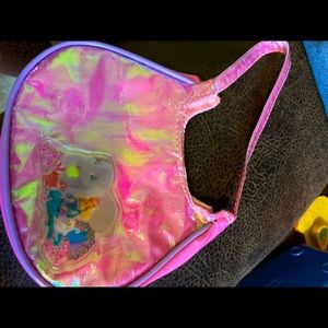 Girls pink vinyl Disney characters purse